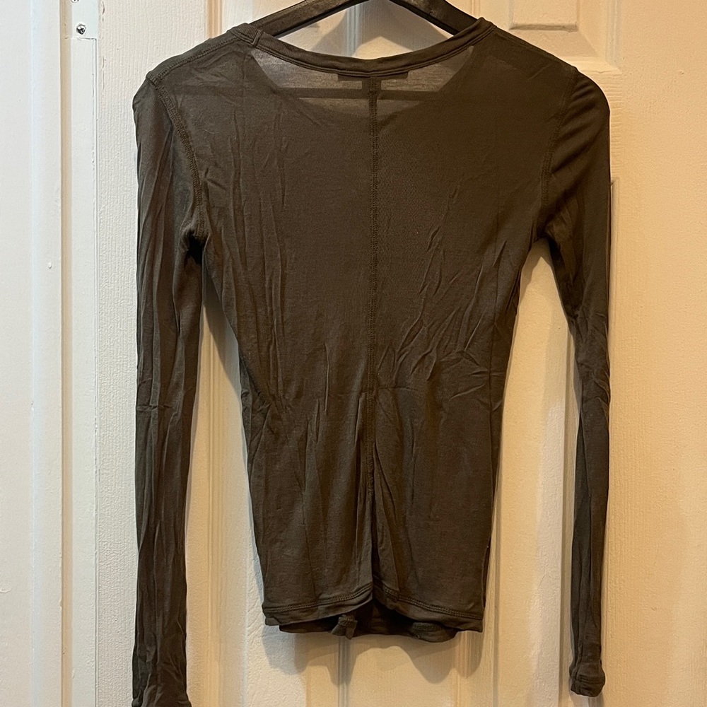 All Saints Olive Long Sleeve Top - Picture 4 of 4